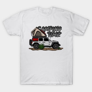 Jeep Design Camping Time - White T-Shirt